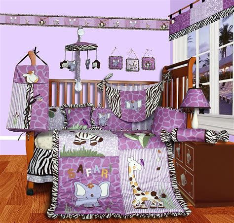 Babyfad 10 piece minky purple baby crib bedding set. Purple Baby Room
