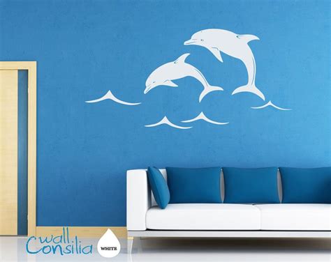 Dolphins Wall Decal Wall Sticker Large Whole Scene Is 60 Wide And 37