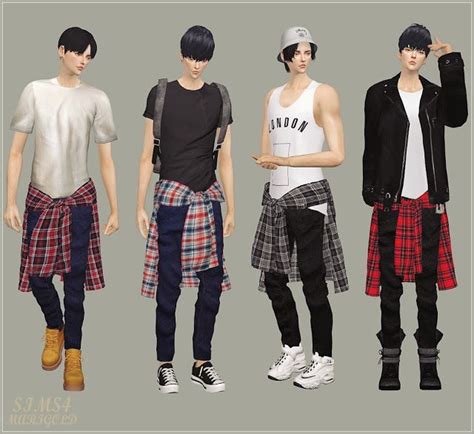 Sims 4 Ccs The Best Shirt Jeans For Male By Marigold Sims 4 Male Clothes Sims 4 Sims 4