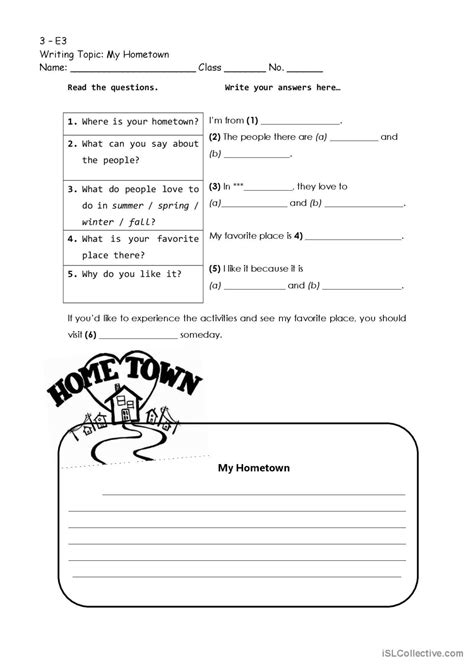 My Hometown English Esl Worksheets Pdf And Doc