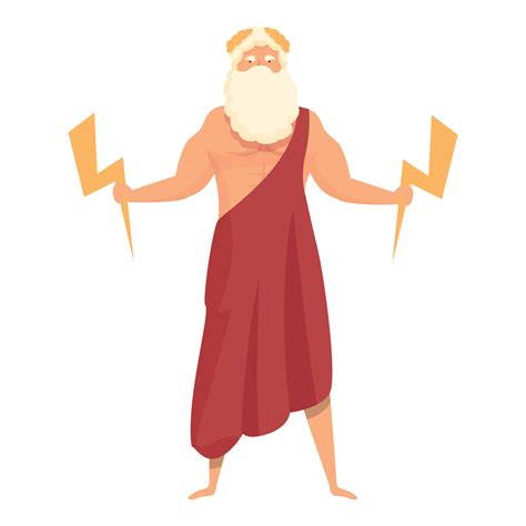 Zeus Icono Dibujos Animados Vector Griego Dios 21501283 Vector En Vecteezy