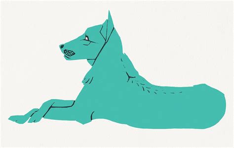 Linocut Turquoise Dog Animal Premium Psd Illustration Rawpixel
