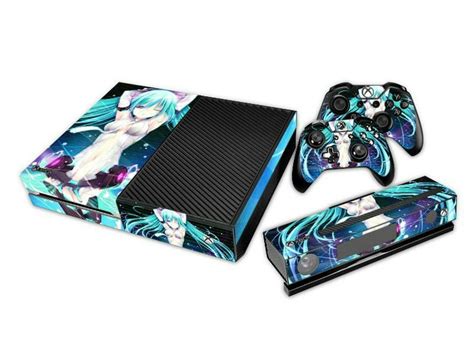 Custom Xbox One Anime Blue Haired Girl Vinyl Protect Decal 2