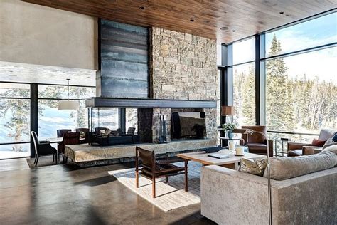 Mountain Modern Retreat By Pearson Design Group Fireplace Styles