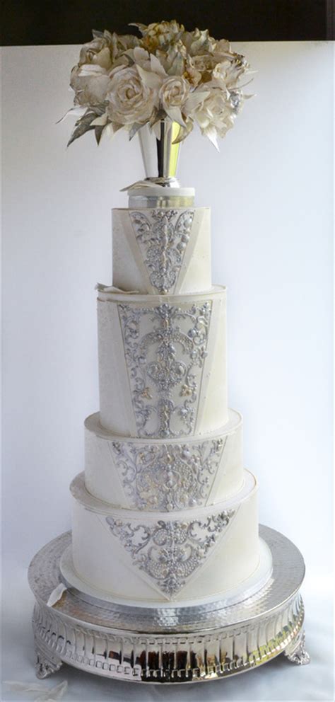 Layers are alternating layers of white almond gatsby art deco wedding cake this cake was a request for a buttercream gatsby era art deco. 1920's Great Gatsby Wedding Cake cincinnati - Sugar Realm ...