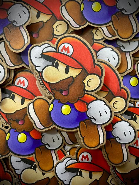 Super Kraft Papier Mario Sticker Etsyde
