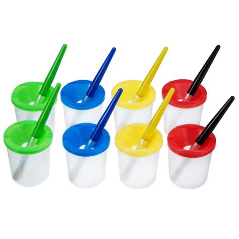 Spill Proof Paint Brush And Cup To Taste Themes