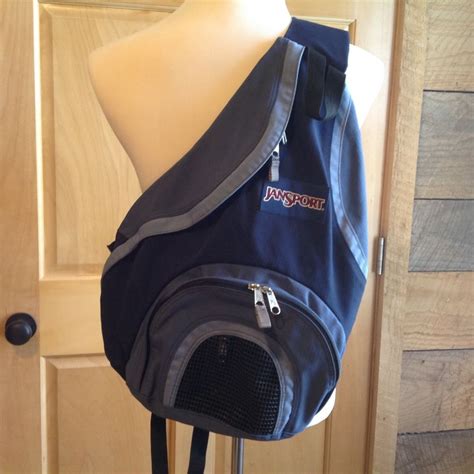 Jansport Sling Backpack Crossbody Navy Blue One Strap Bag Jansport