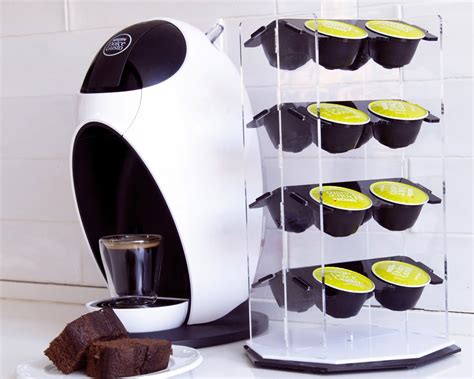 Carousel Coffee Pods White Holder Rotate Space Saver Coffee