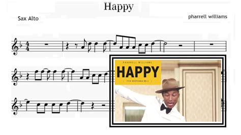 Happy Pharrell Williams Sheet Music Alto Saxophone Youtube