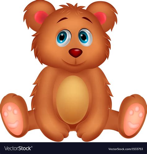Cute Baby Bear Cartoon Royalty Free Vector Image