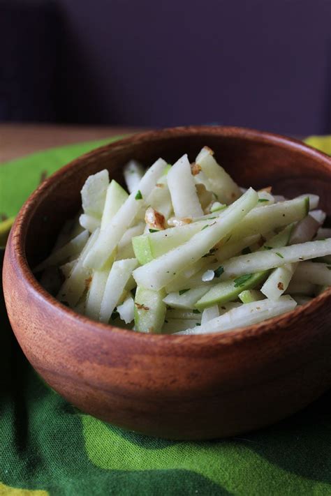 Kohlrabi And Apple Salad With Manchego And Walnuts Recipe Raw Food