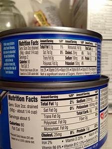 Same Brand Two Different Sizes Tuna Can Nutritional Facts Are