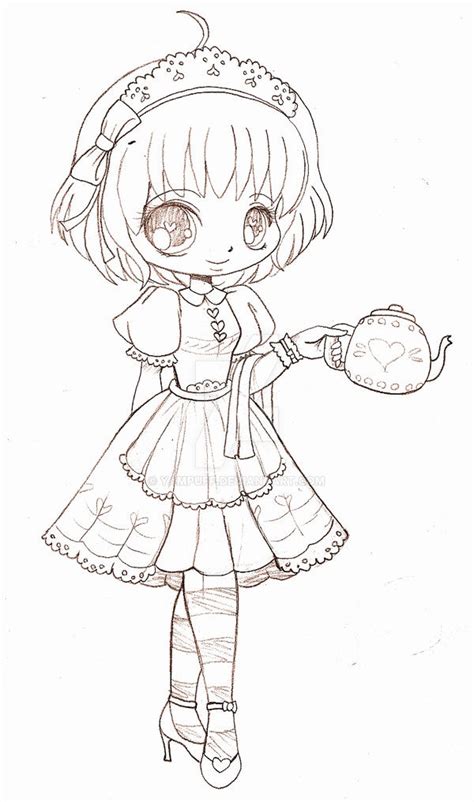 Anime Girl Maid Coloring Pages