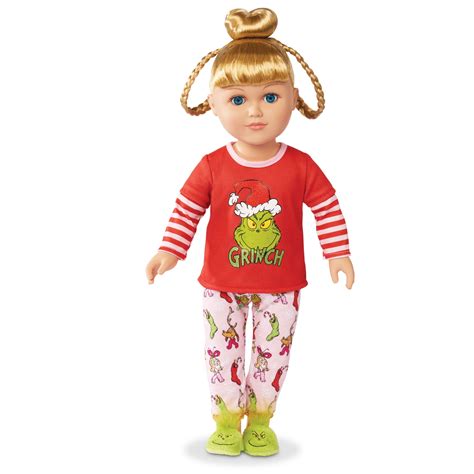 my life as poseable grinch sleepover 18 inch doll blonde hair blue eyes