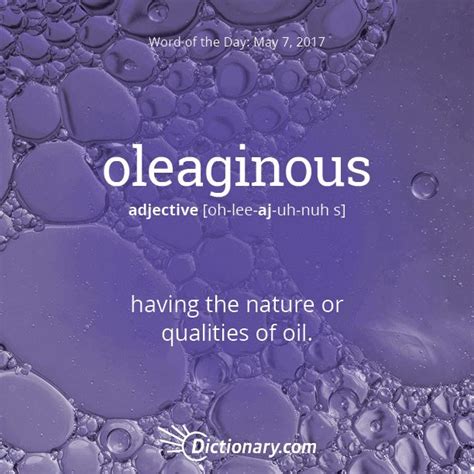 Oleaginous Word Of The Day