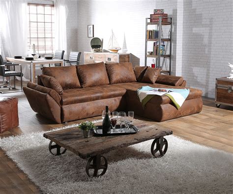 Super grosse 8 sitzer echtleder ecksofa schlaffunktion echt leder. Ecksofa Loana 275x185 cm Braun mit Schlaffunktion | DELIFE ...