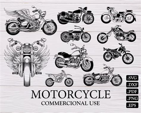 Motorcycle Svg Motorcycle Clipart Bike Svg Wings Svg Etsy