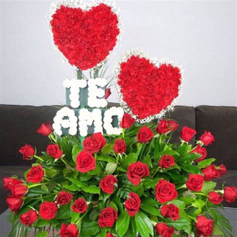 Te Amo Flower Arrangements With Red Roses Love Flowers Miami