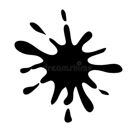 Ink Blob Blot Splash Silhouette Vector Symbol Icon Design Stock
