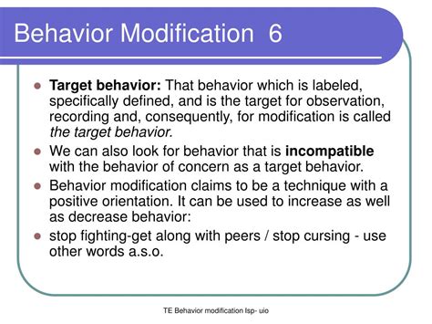 Ppt Behavior Modification 1 Powerpoint Presentation Id170959