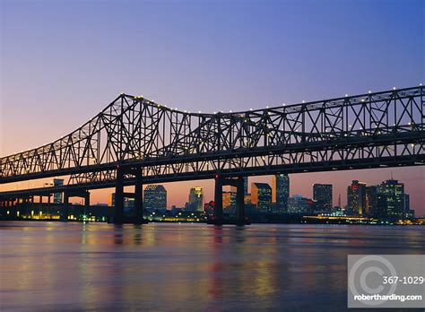 Mississippi River Bridge New Orleans Stock Photo