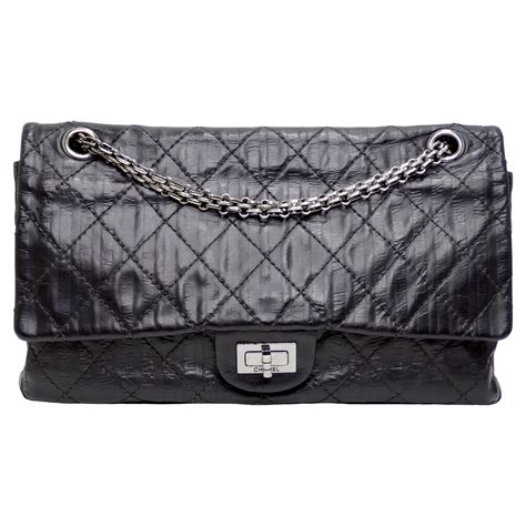 Chanel Classic Full Flap Shoulder Bag In Black Quilted Leather And Ghw