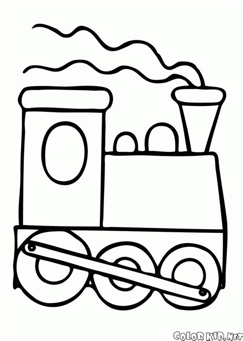 Coloring Page Steam Locomotive