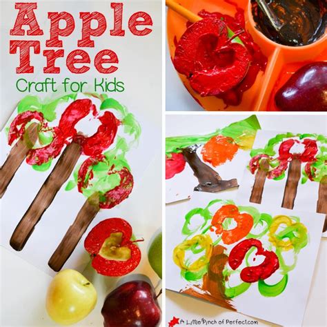Fall Craft For Kids Apple Tree Prints A Little Pinch Of