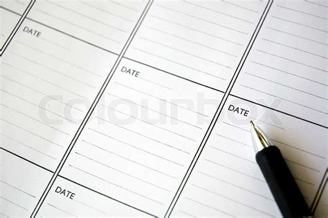 Monthly Planner Stock Image Colourbox