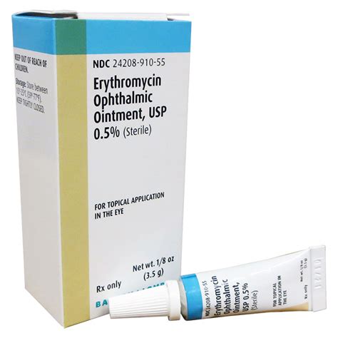 Erythromycin Ophthalmic Ointment 35 Gmampicillin Stock Solution
