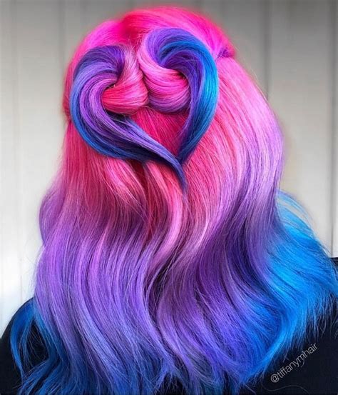 Blue And Pink Hair Underneath