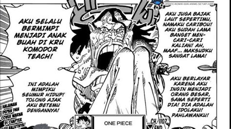 Spoiler Manga One Piece 1108 Akhir Pertemuan Caribou Dengan Bajak Laut