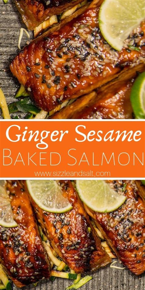 The best low cholesterol salmon recipes. Low Carb Ginger Sesame Salmon | Baked salmon recipes ...