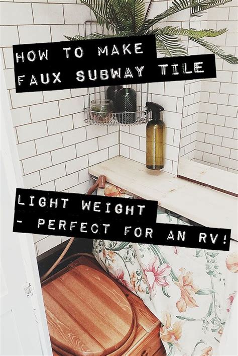 How To Make Fake Subway Tile In Your Rv Or A Camper Tile Remodel Rv