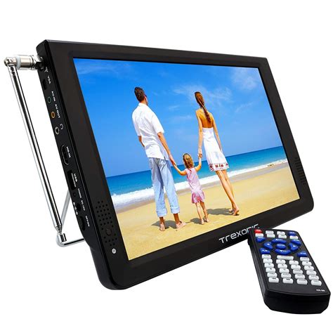Trexonic 12 Inch Rechargeable Portable Tv For Camping With Hdmi Port