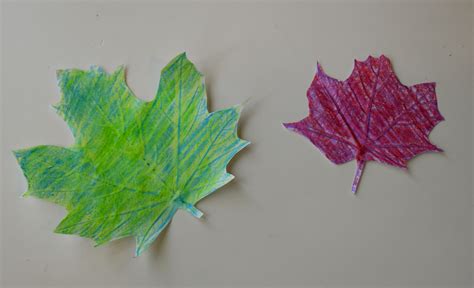 Art With Kids Leaves With Crayon And Watercolor Resist Maison Mccauley