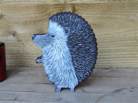 Hedgehog Ornament Hand Painted Wooden Hedgehog Hedgehog Etsy