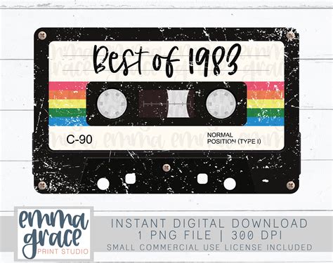 Best Of Cassette Tape Png Th Birthday Vintage Etsy