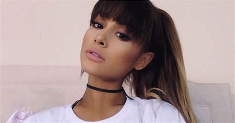 ariana grande with bangs july 2016 popsugar beauty