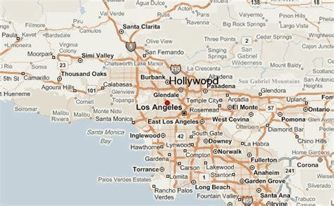 Map Of Hollywood Ca California