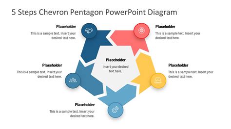 5 Steps Chevron Pentagon Powerpoint Diagram Slidemodel