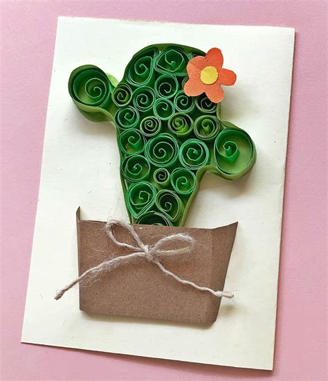 Quilled Cactus Craft Cactus Craft Crafts Crafts For Kids