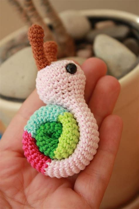 Fun Snail Pattern Colorful Crochet Toy Amigurumi Tutorial Etsy M Xico Crochet Escargot Etsy