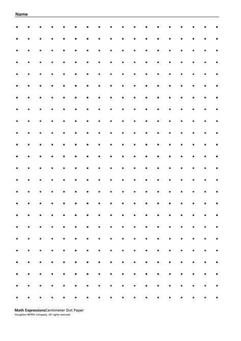 Centimeter Dot Paper Template Printable Pdf Download