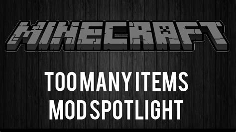 Minecraft Too Many Items Mod Spotlight Youtube