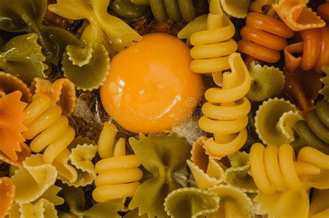 Different Types Of Colored Pasta Stock Image Image Of Tasty