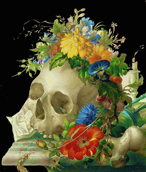 Rubino Floral Skull Classic Painting Painting By Tony Rubino Fine Art