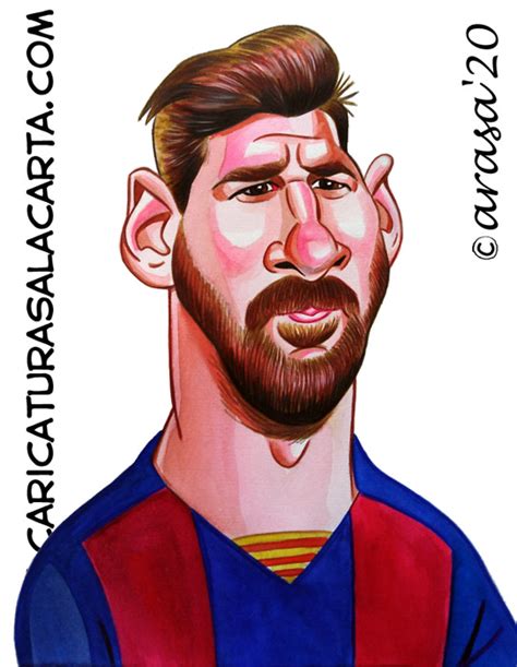Messi Caricaturas De Futbolistas Famosos Leo Messi Jugador Del Bar A