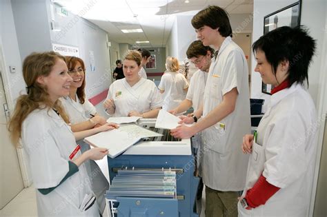 Medical Students Ward Rounds Stock Image C0142195 Science Photo
